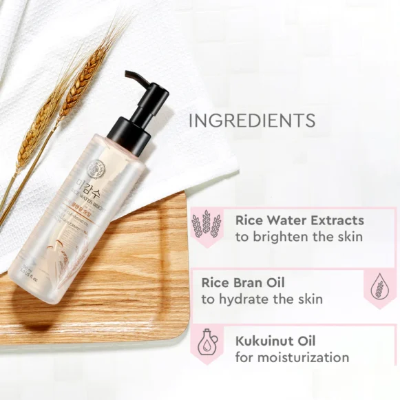 THE FACE SHOP Rice Water Bright Light Cleansing Oil 150ml - Image 3