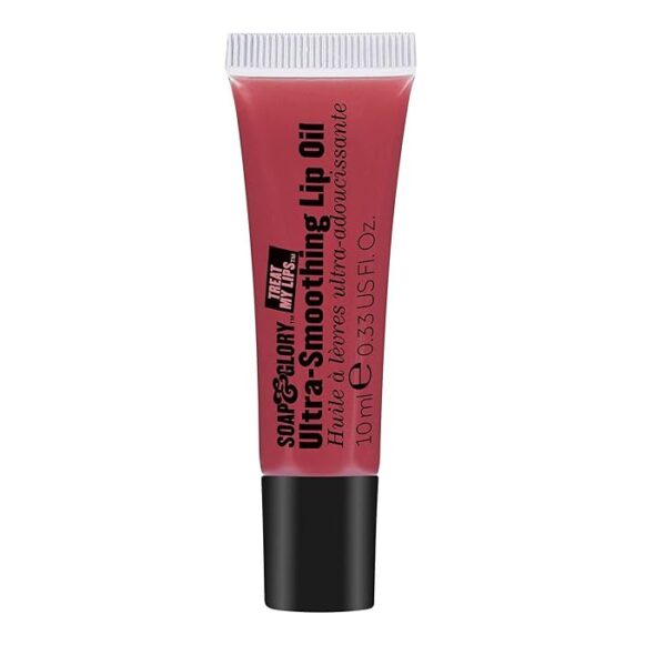 Soap & Glory Treat My Lips Ultra-Smoothing Oil, Sheer Pink - Rosehip Oil + Orchid Flower Extract Hydrating Treatment