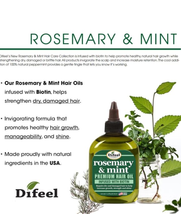 Difeel Rosemary & Mint Premium Hair Oil - Image 2